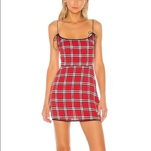 NWT Superdown Red Plaid Dress